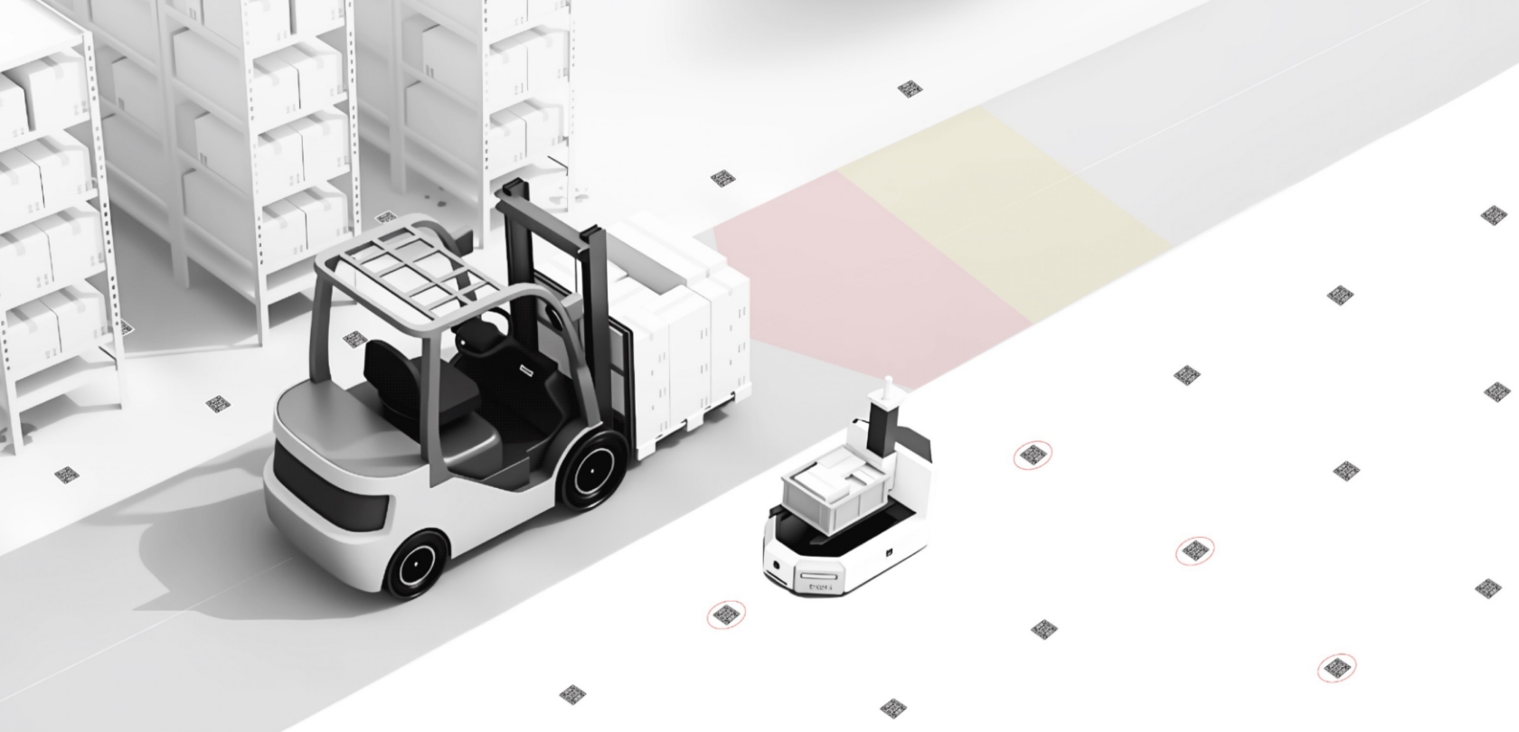 AMRの2Dコードナビゲーションの画像